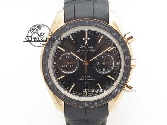 0706 TopPick Speedmaster Racing Master SS HKF Best Edition White Black Dial on Black Rubber Strap A 7813
